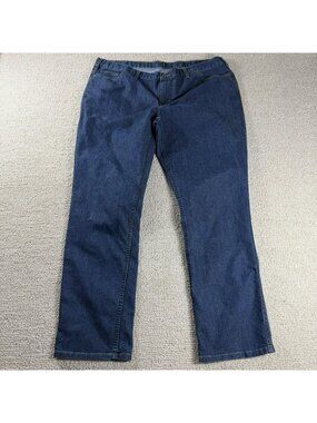 Carhartt Stretch Straight Leg Denim Jeans Blue Women’s Size 18 x 29